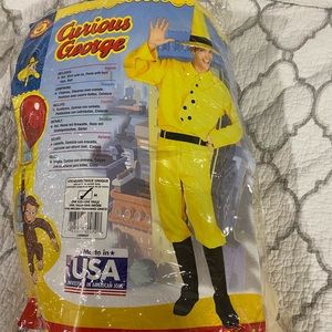 Man with the yellow hat costume